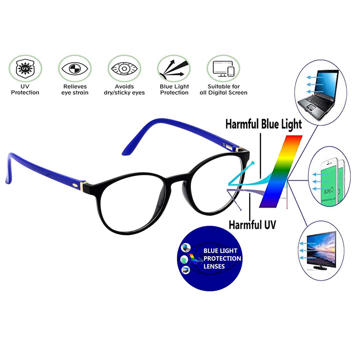 Anti glare eyewear zero power computer use online