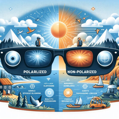 showing the difference between polarized vs non-polarized infographic